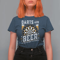 Darts And Beer That Is Why I Am Here T Shirt For Women Funny Pub Game Darts Lover Gift - Wonder Print Shop