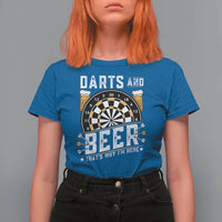 Darts And Beer That Is Why I Am Here T Shirt For Women Funny Pub Game Darts Lover Gift - Wonder Print Shop