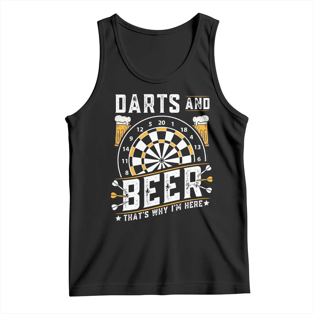 Darts And Beer That Is Why I Am Here Tank Top Funny Pub Game Darts Lover Gift - Wonder Print Shop
