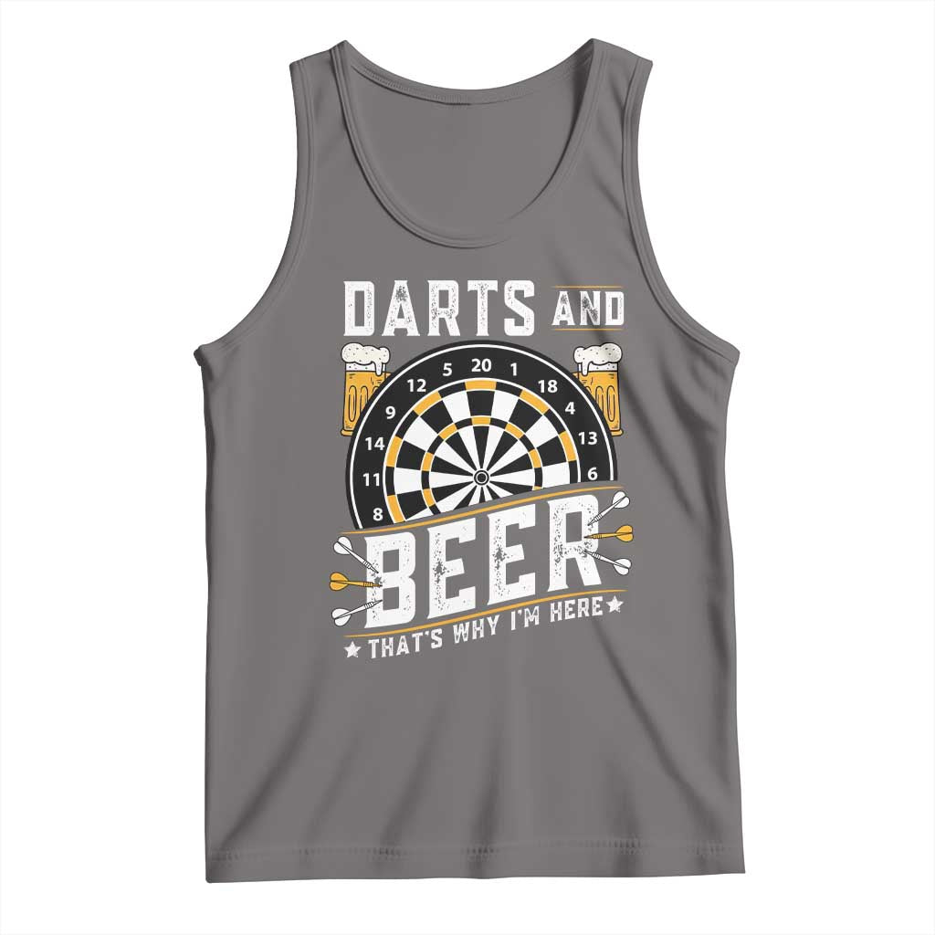 Darts And Beer That Is Why I Am Here Tank Top Funny Pub Game Darts Lover Gift - Wonder Print Shop