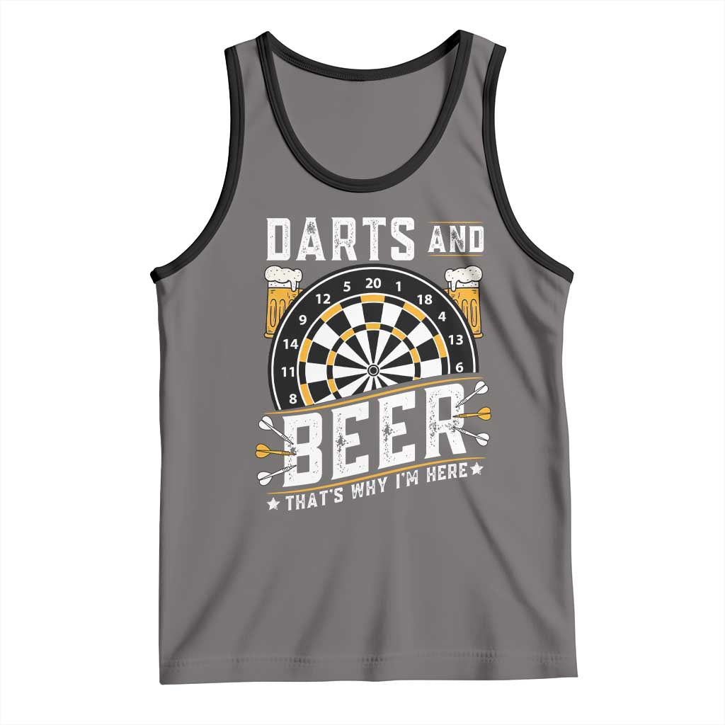 Darts And Beer That Is Why I Am Here Tank Top Funny Pub Game Darts Lover Gift - Wonder Print Shop