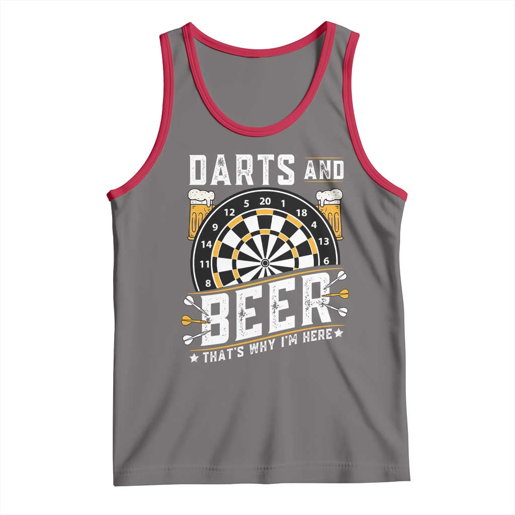 Darts And Beer That Is Why I Am Here Tank Top Funny Pub Game Darts Lover Gift - Wonder Print Shop