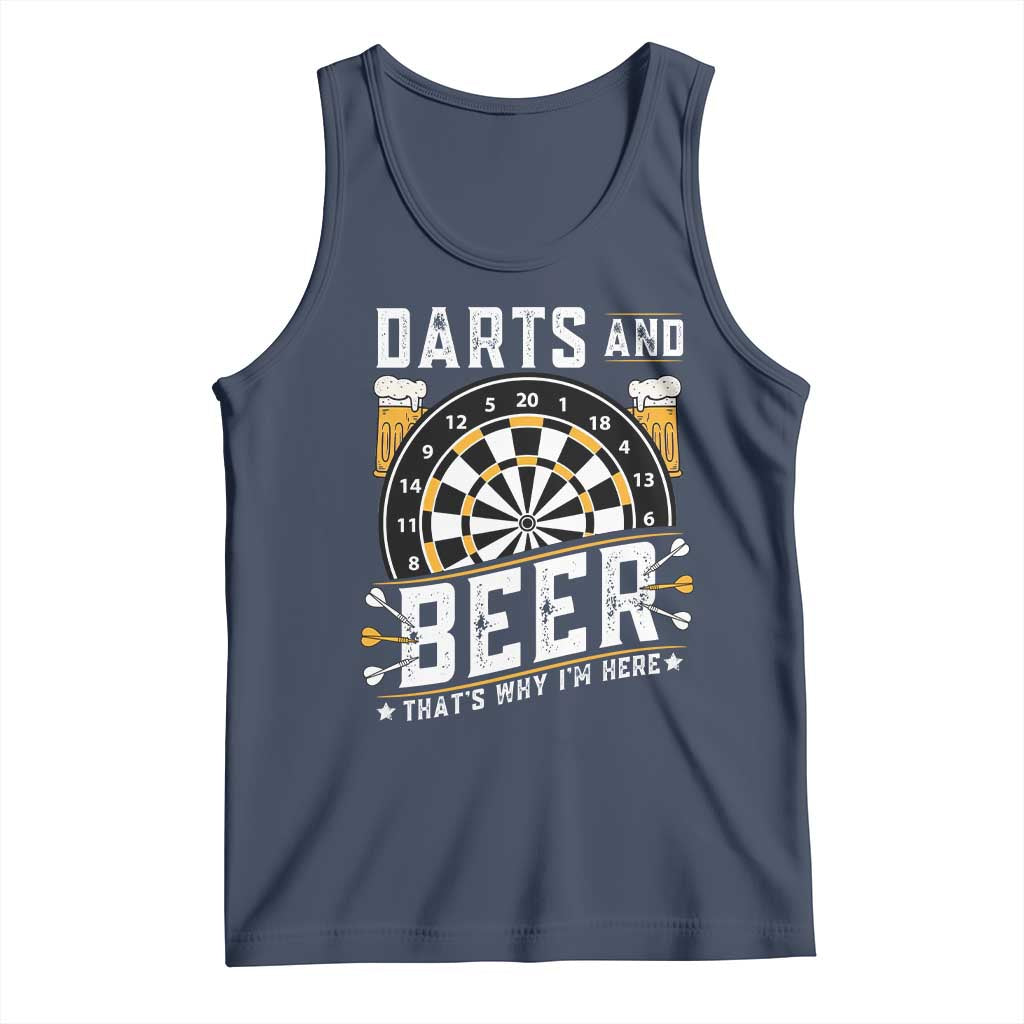 Darts And Beer That Is Why I Am Here Tank Top Funny Pub Game Darts Lover Gift - Wonder Print Shop
