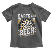 Darts And Beer That Is Why I Am Here Toddler T Shirt Funny Pub Game Darts Lover Gift - Wonder Print Shop