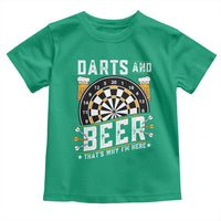Darts And Beer That Is Why I Am Here Toddler T Shirt Funny Pub Game Darts Lover Gift - Wonder Print Shop