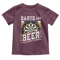 Darts And Beer That Is Why I Am Here Toddler T Shirt Funny Pub Game Darts Lover Gift - Wonder Print Shop