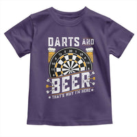 Darts And Beer That Is Why I Am Here Toddler T Shirt Funny Pub Game Darts Lover Gift - Wonder Print Shop