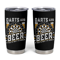 Darts And Beer That Is Why I Am Here Tumbler Cup Funny Pub Game Darts Lover Gift - Wonder Print Shop