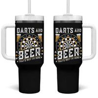 Darts And Beer That Is Why I Am Here Tumbler With Handle Funny Pub Game Darts Lover Gift - Wonder Print Shop