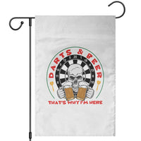 Funny Skeleton Darts Player Beer Lover Garden Flag That Is Why I Am Here - Wonder Print Shop
