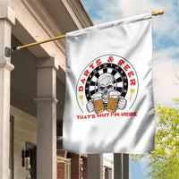 Funny Skeleton Darts Player Beer Lover Garden Flag That Is Why I Am Here - Wonder Print Shop