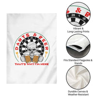 Funny Skeleton Darts Player Beer Lover Garden Flag That Is Why I Am Here - Wonder Print Shop