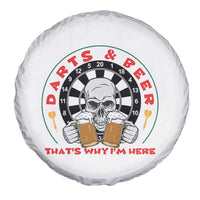 Funny Skeleton Darts Player Beer Lover Spare Tire Cover That Is Why I Am Here - Wonder Print Shop