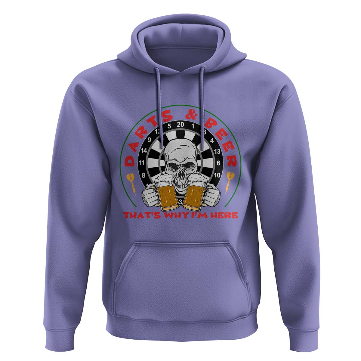 Funny Skeleton Darts Player Beer Lover Hoodie That Is Why I Am Here - Wonder Print Shop