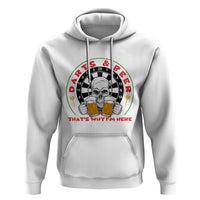 Funny Skeleton Darts Player Beer Lover Hoodie That Is Why I Am Here - Wonder Print Shop