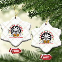 Funny Skeleton Darts Player Beer Lover Ceramic Ornament That Is Why I Am Here - Wonder Print Shop