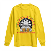 Funny Skeleton Darts Player Beer Lover Long Sleeve Shirt That Is Why I Am Here - Wonder Print Shop