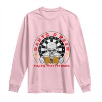 Funny Skeleton Darts Player Beer Lover Long Sleeve Shirt That Is Why I Am Here - Wonder Print Shop