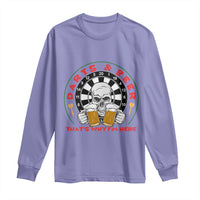 Funny Skeleton Darts Player Beer Lover Long Sleeve Shirt That Is Why I Am Here - Wonder Print Shop