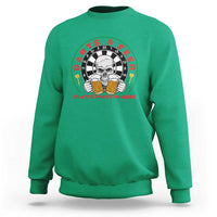 Funny Skeleton Darts Player Beer Lover Sweatshirt That Is Why I Am Here - Wonder Print Shop
