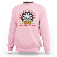 Funny Skeleton Darts Player Beer Lover Sweatshirt That Is Why I Am Here - Wonder Print Shop