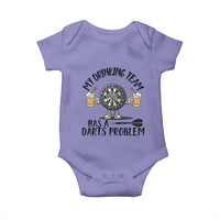 My Drinking Team Has A Darts Problem Baby Onesie Funny Darts Player Team - Wonder Print Shop
