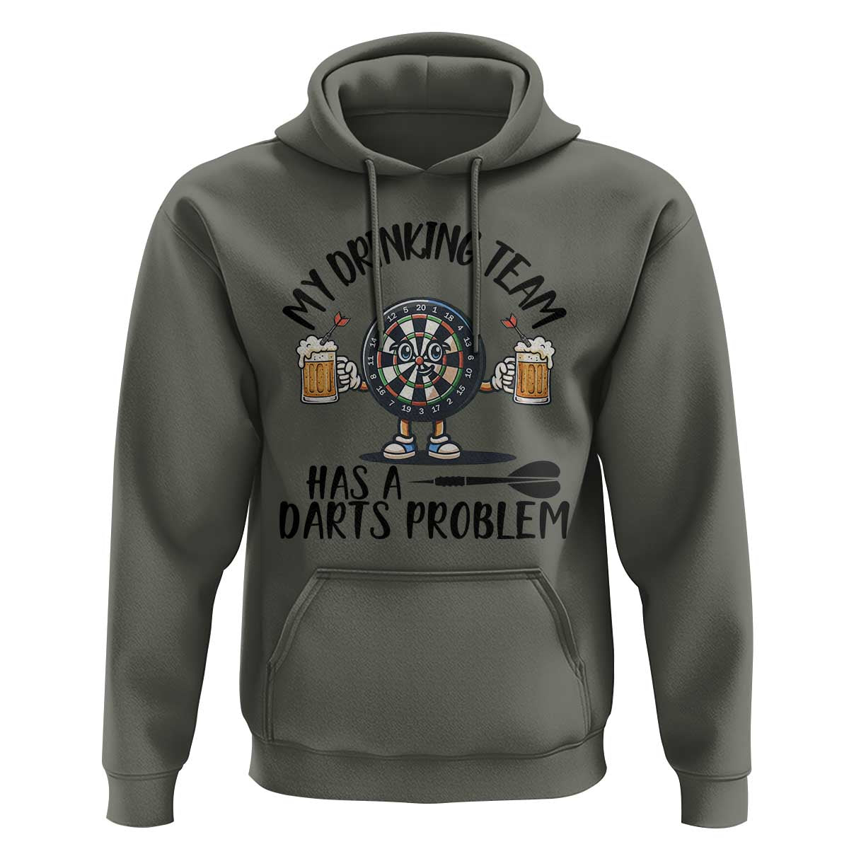 My Drinking Team Has A Darts Problem Hoodie Funny Darts Player Team - Wonder Print Shop