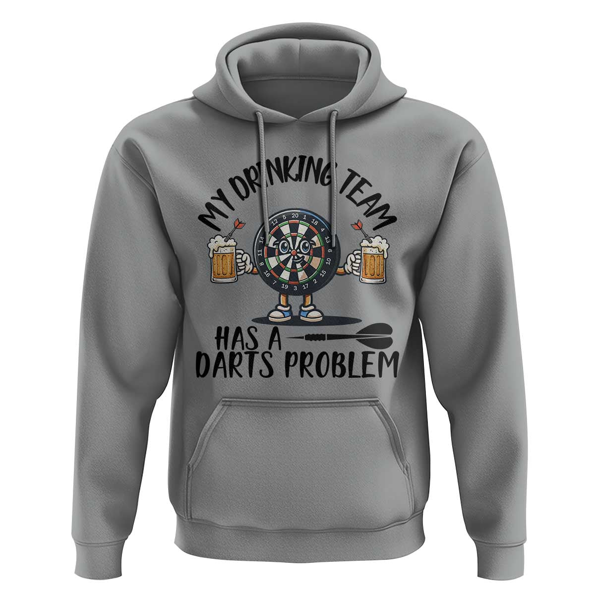 My Drinking Team Has A Darts Problem Hoodie Funny Darts Player Team - Wonder Print Shop