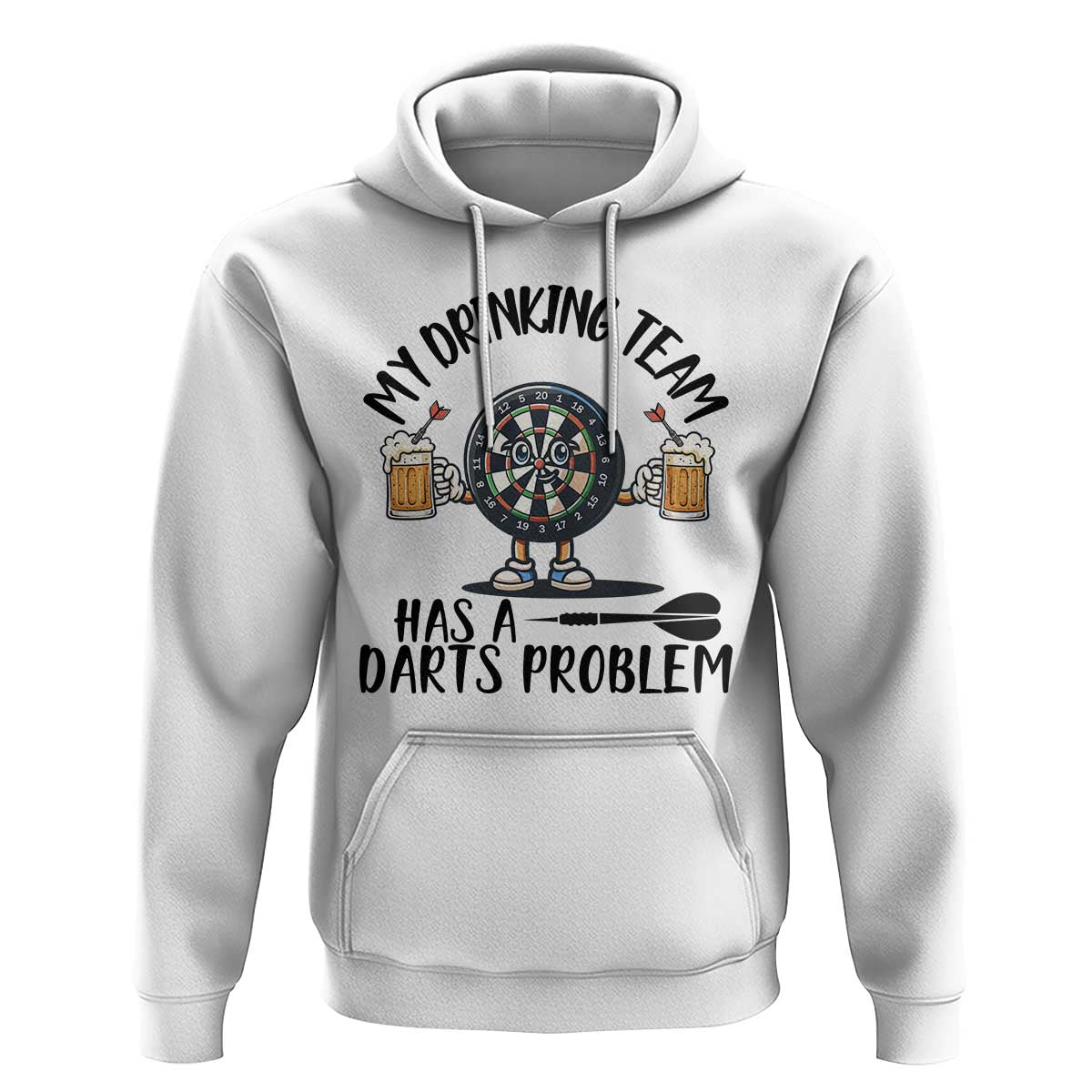 My Drinking Team Has A Darts Problem Hoodie Funny Darts Player Team - Wonder Print Shop