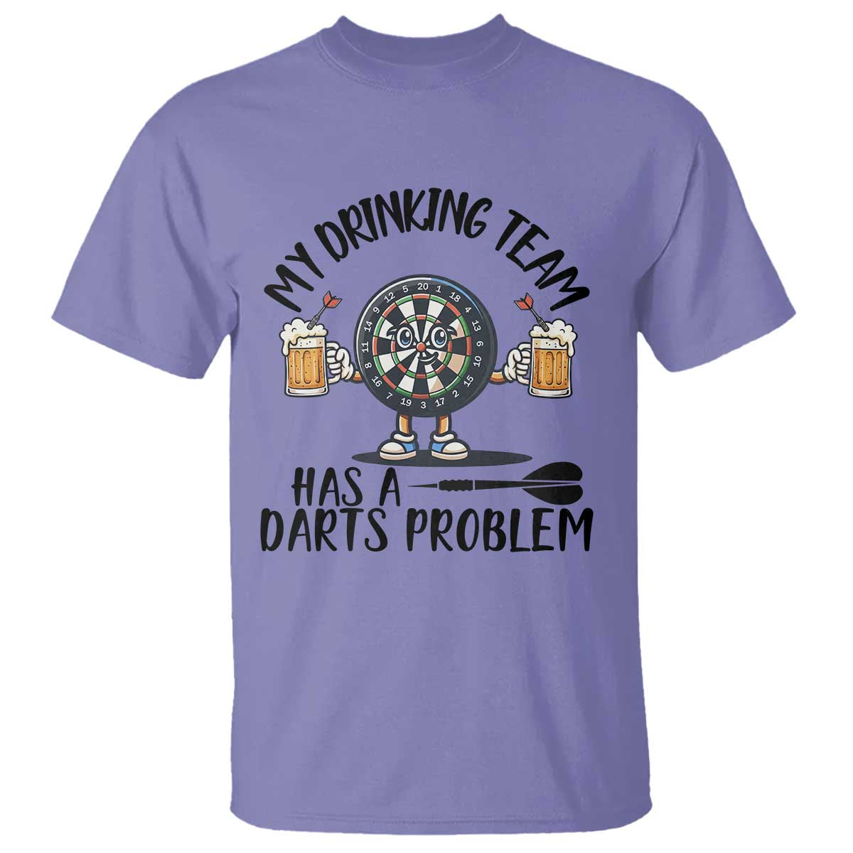 My Drinking Team Has A Darts Problem T Shirt Funny Darts Player Team - Wonder Print Shop