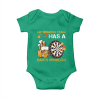 Funny Beer Drinking Darts Problem Baby Onesie Dart Player Team Gift - Wonder Print Shop