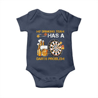 Funny Beer Drinking Darts Problem Baby Onesie Dart Player Team Gift - Wonder Print Shop