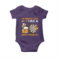 Funny Beer Drinking Darts Problem Baby Onesie Dart Player Team Gift - Wonder Print Shop