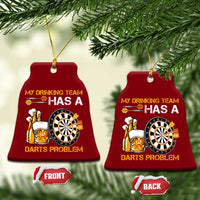 Funny Beer Drinking Darts Problem Ceramic Ornament Dart Player Team Gift - Wonder Print Shop