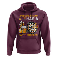 Funny Beer Drinking Darts Problem Hoodie Dart Player Team Gift - Wonder Print Shop