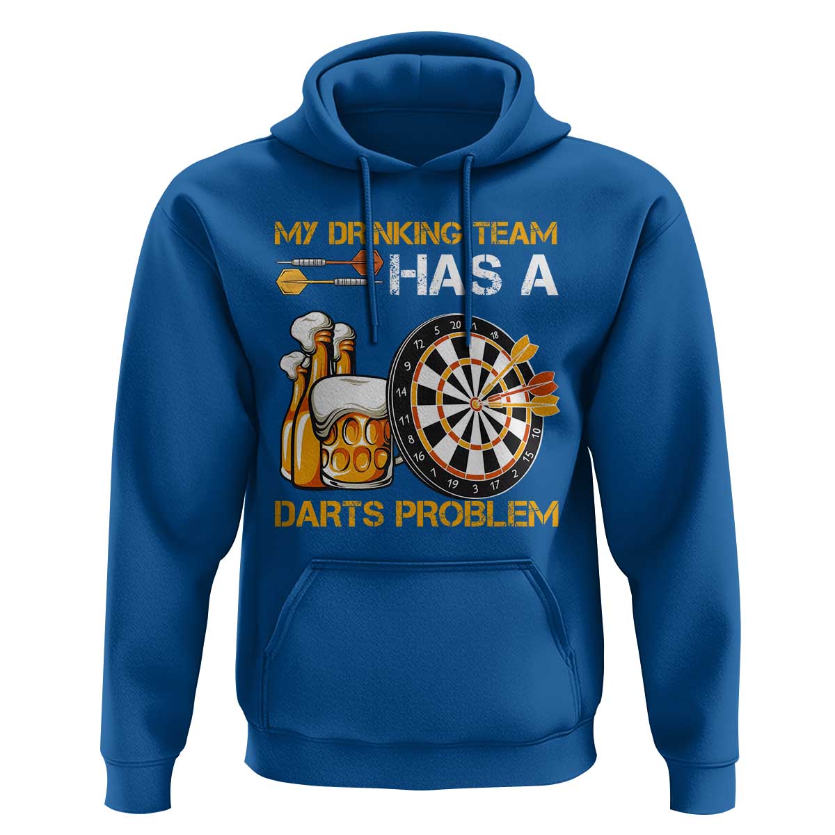 Funny Beer Drinking Darts Problem Hoodie Dart Player Team Gift - Wonder Print Shop