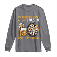 Funny Beer Drinking Darts Problem Long Sleeve Shirt Dart Player Team Gift - Wonder Print Shop