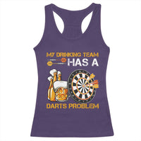 Funny Beer Drinking Darts Problem Racerback Tank Top Dart Player Team Gift - Wonder Print Shop