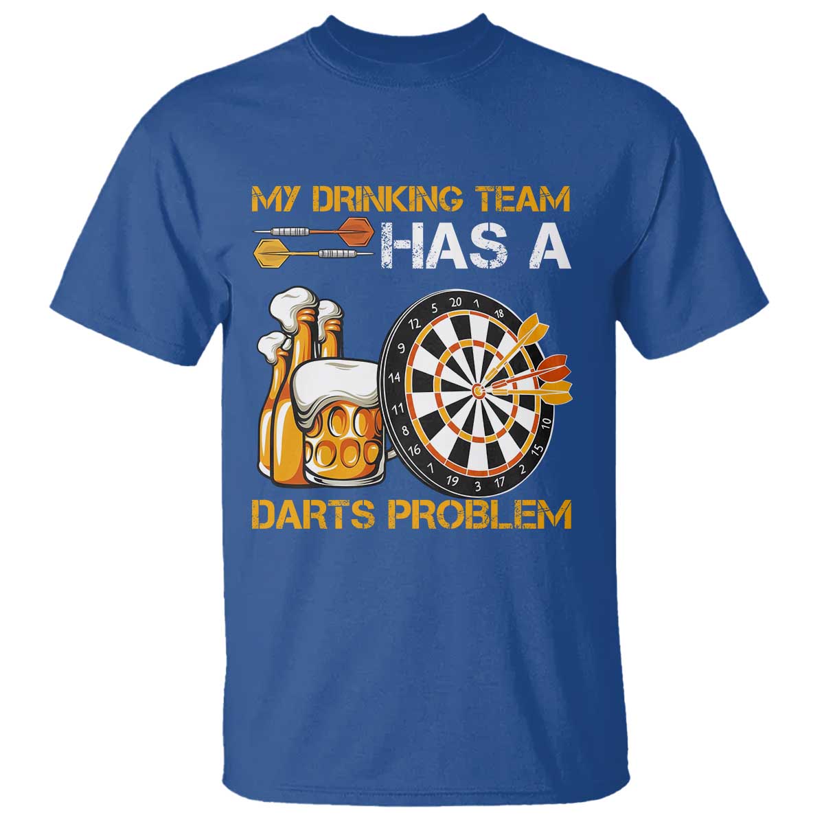 Funny Beer Drinking Darts Problem T Shirt Dart Player Team Gift - Wonder Print Shop