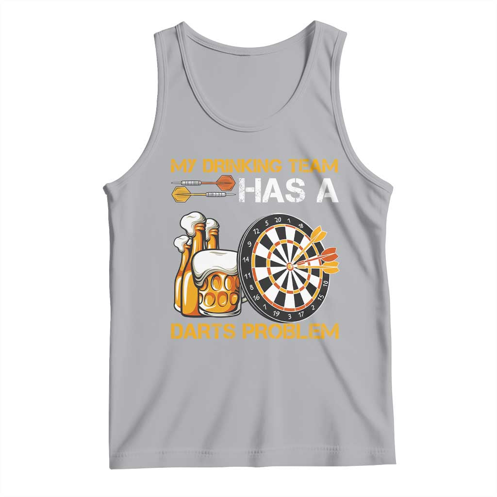 Funny Beer Drinking Darts Problem Tank Top Dart Player Team Gift - Wonder Print Shop