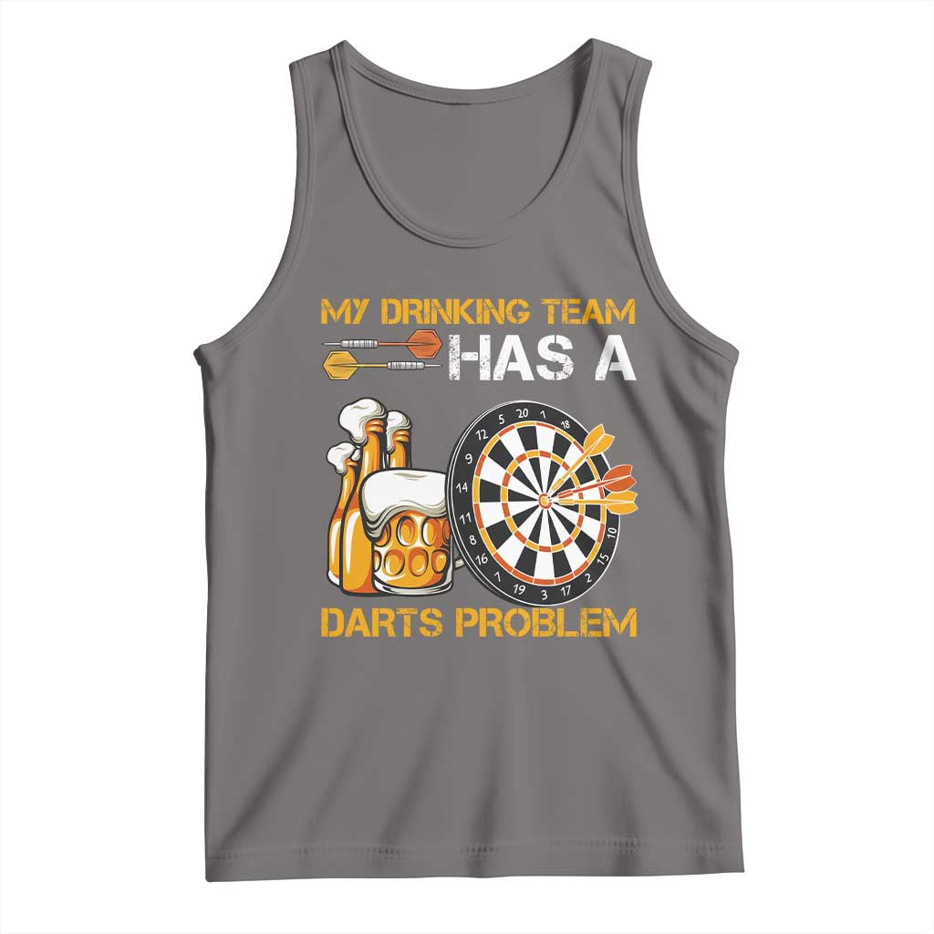 Funny Beer Drinking Darts Problem Tank Top Dart Player Team Gift - Wonder Print Shop