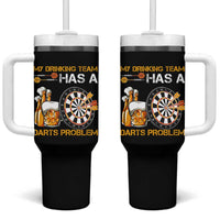 Funny Beer Drinking Darts Problem Tumbler With Handle Dart Player Team Gift - Wonder Print Shop