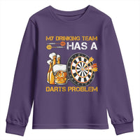 Funny Beer Drinking Darts Problem Youth Sweatshirt Dart Player Team Gift - Wonder Print Shop
