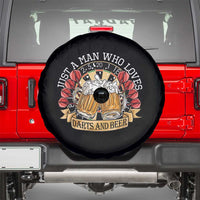 Just A Man Who Loves Darts And Beer Spare Tire Cover Funny Dart Player - Wonder Print Shop