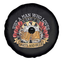Just A Man Who Loves Darts And Beer Spare Tire Cover Funny Dart Player - Wonder Print Shop