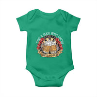 Just A Man Who Loves Darts And Beer Baby Onesie Funny Dart Player - Wonder Print Shop