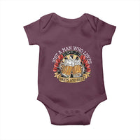 Just A Man Who Loves Darts And Beer Baby Onesie Funny Dart Player - Wonder Print Shop