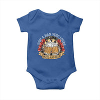 Just A Man Who Loves Darts And Beer Baby Onesie Funny Dart Player - Wonder Print Shop