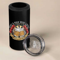 Just A Man Who Loves Darts And Beer 4 in 1 Can Cooler Tumbler Funny Dart Player - Wonder Print Shop