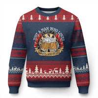 Just A Man Who Loves Darts And Beer Ugly Christmas Sweater Funny Dart Player - Wonder Print Shop
